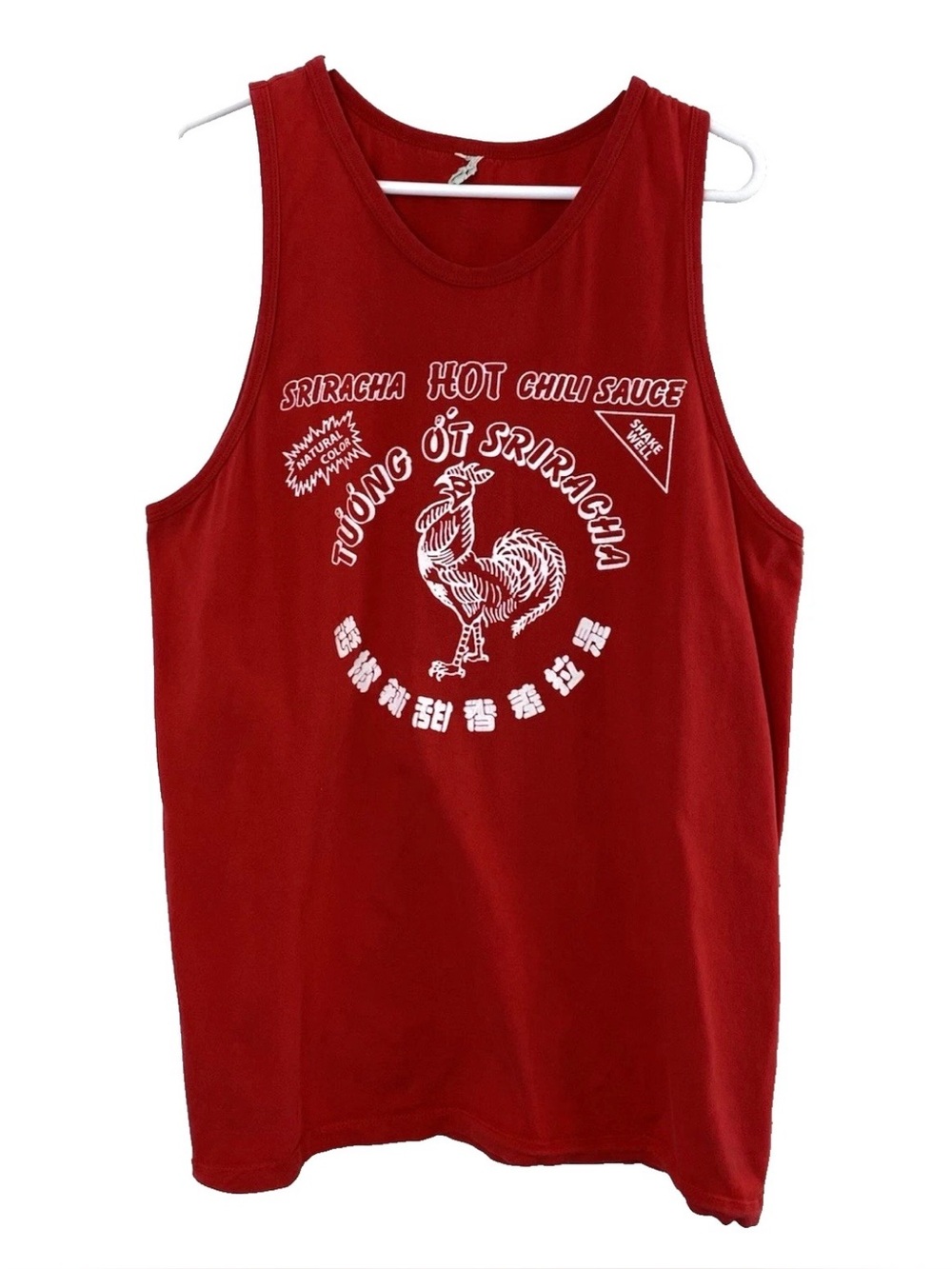 Vintage Pacific Sriracha Hot Chili Sauce Graphic Print Tank Top - XL